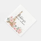 En Papier Serviette de douche de mariage thème Paris France (Coin)