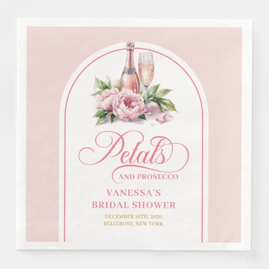 En Papier Serviette de douche Luxe Gold Script Petals et Pro (Devant)