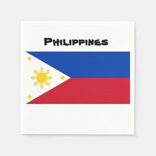 En Papier Serviette de drapeau de Philippines