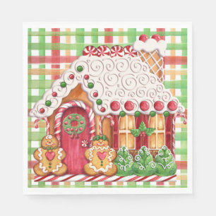 En Papier Serviette de famille de pain d'épice de Chambre d