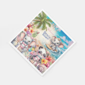 En Papier Serviette de fête bébé plage (Coin)