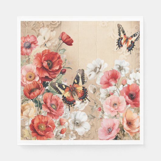 En Papier Serviette de fête champêtre chic (Devant)