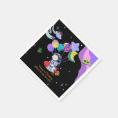 En Papier Serviette de fête d'anniversaire dans l'espace | D (Coin)