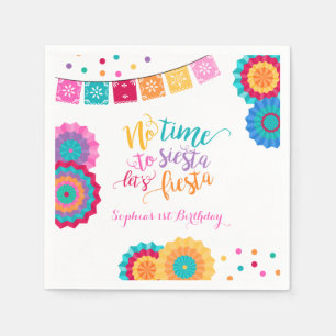 En Papier Serviette de fête d'anniversaire de fiesta aucune
