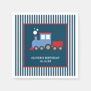En Papier Serviette de fête d'anniversaire de train