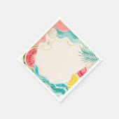 En Papier Serviette de fête d'anniversaire d'été (Coin)
