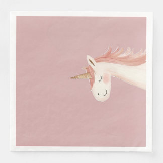 En Papier Serviette de fête d'anniversaire Licorne