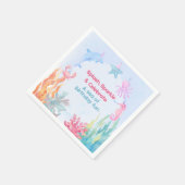 En Papier Serviette de fête d'anniversaire Océan (Coin)