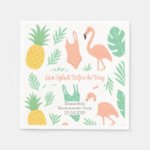 En Papier Serviette de fête de Bachelorette tropicale | Flam (Devant)