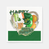 En Papier Serviette de fête de la Saint-Patrick joyeuse (Devant)