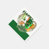 En Papier Serviette de fête de la Saint-Patrick joyeuse (Coin)