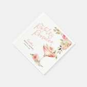 En Papier Serviette de fête de mariage Pink Petals & Prosecc (Coin)