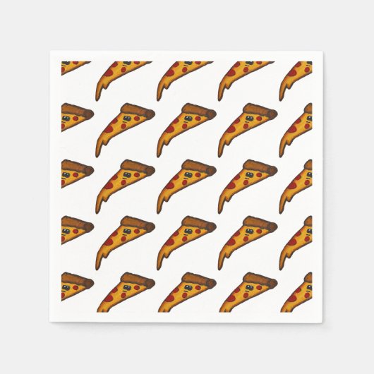 En Papier Serviette de fête de pizza (Devant)