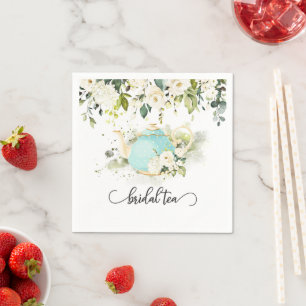 En Papier Serviette de fête de thé de mariage - Bleu WC