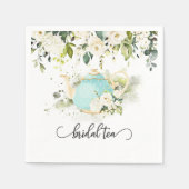 En Papier Serviette de fête de thé de mariage - Bleu WC (Devant)