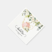 En Papier Serviette de fête de thé de mariage - Rose | SUR M (Coin)