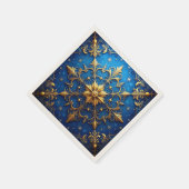 En Papier Serviette de fête décorative bleue (Coin)