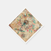 En Papier Serviette de fête florale (Coin)
