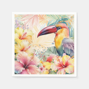 En Papier Serviette de fête luau de plage tropicale