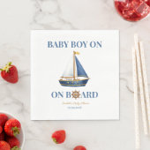 En Papier Serviette de fête pour bébé Petit Marin (En situation)