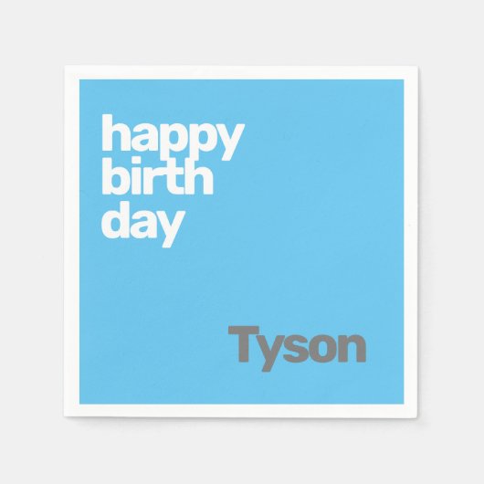 En Papier serviette de fête pour enfants Joyeux anniversaire (Devant)