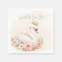 Serviette de fête pour un doux cygne