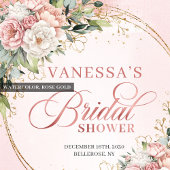 En Papier Serviette de fête prénuptiale florale dorée rose B