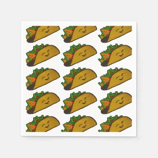 En Papier Serviette de fête Taco (Devant)