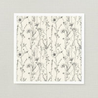 Serviette de fleurs sauvages à la crème fine et do