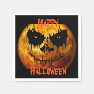 En Papier Serviette de Halloween/lune éffrayante