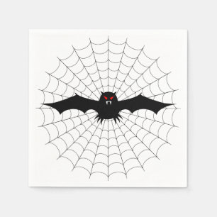 En Papier Serviette de Halloween/toile et batte d'araignée