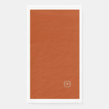 Serviette de mariage à monogramme élégant couleur