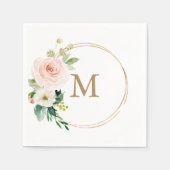 En Papier Serviette de mariage à monogramme Serviette de coc (Devant)