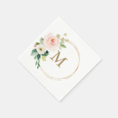 En Papier Serviette de mariage à monogramme Serviette de coc (Coin)
