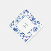En Papier Serviette de mariage bleu et blanc de Delftware (Coin)