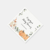 En Papier Serviette de mariage champêtre citrouille (Coin)