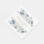 En Papier Serviette de mariage classique Hydrangea Champagne (Coin)