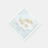 En Papier Serviette de mariage dauphin or (Coin)