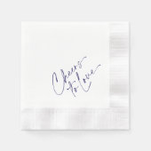 En Papier Serviette de mariage élégante - À la love (Devant)