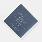 En Papier Serviette de mariage élégante - À l'amour (Coin)