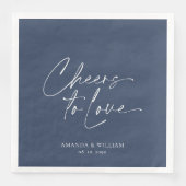 En Papier Serviette de mariage élégante - À l'amour (Devant)
