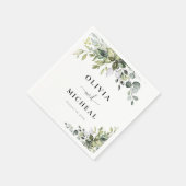 En Papier Serviette de mariage Eucalyptus (Coin)