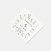 En Papier Serviette de mariage Eucalyptus moderne et élégant (Coin)