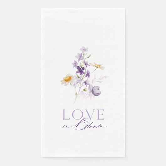 En Papier Serviette de mariage florale Love in Bloom (Devant)