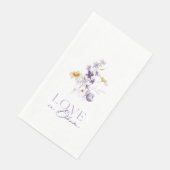 En Papier Serviette de mariage florale Love in Bloom (Coin)