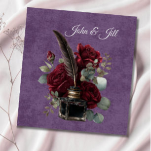 En Papier Serviette de mariage gothique