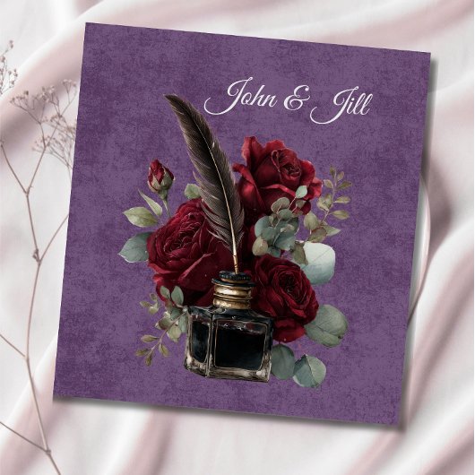 En Papier Serviette de mariage gothique