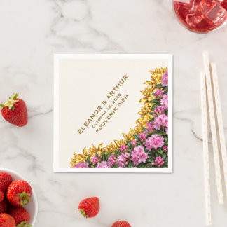 En Papier Serviette de mariage Rhododendron de la côte de Wa