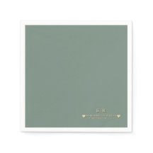 Serviette de mariage Sage & Or — Luxe Minimaliste