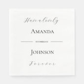 En Papier Serviette de mariage Simple chic (Devant)